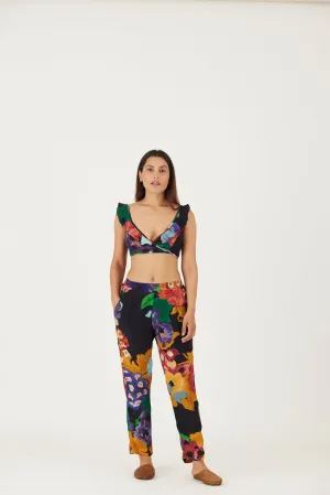 New Season Fall 24/Summer 25-Bralette & Pants Set-Crepe-Farah Black-YAMLS05-Fashion Edit Yam