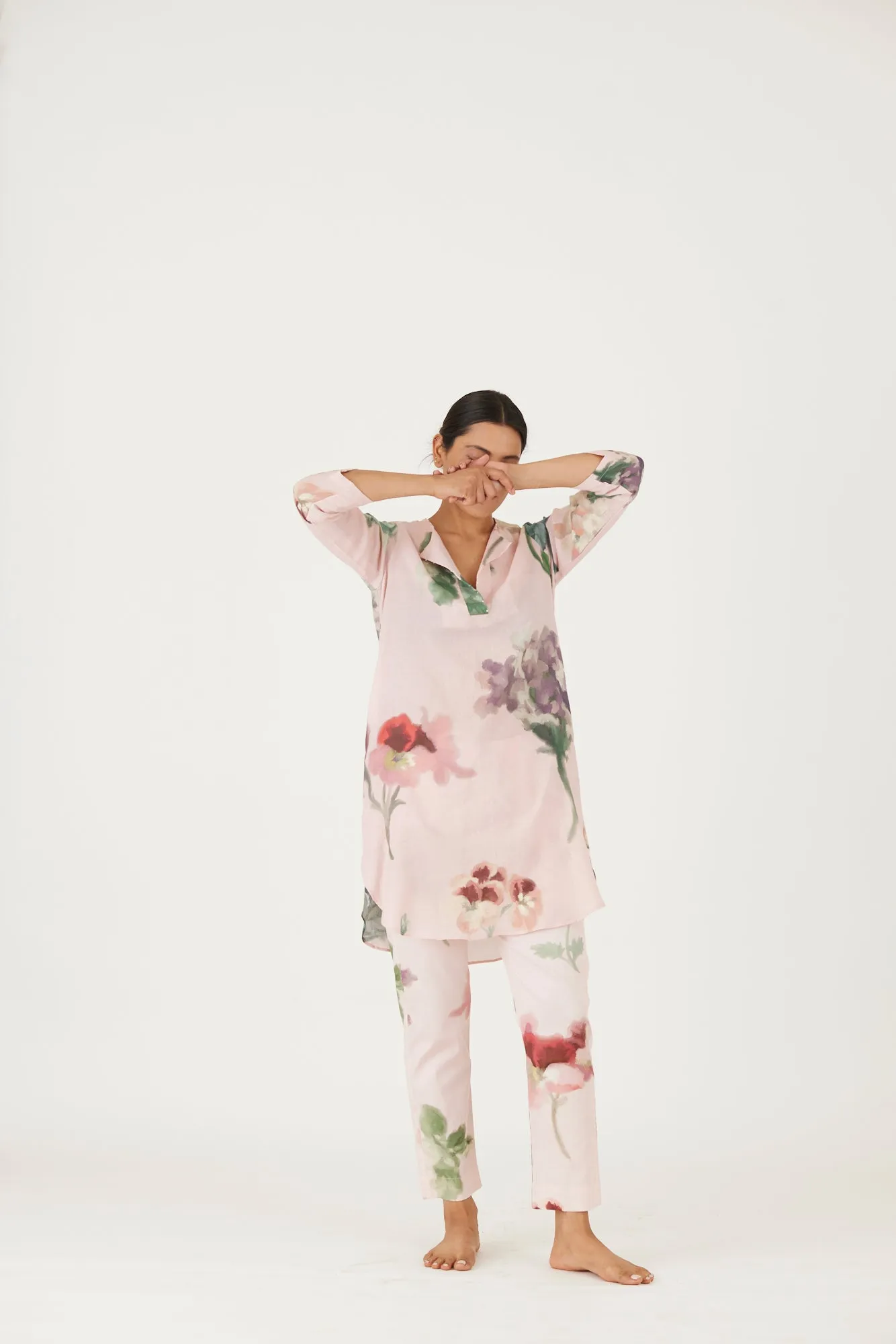 New Season Fall 24/Summer 25-Coord Set-Cotton Twill-Juliet Pink-YAMLS42-Fashion Edit Yam