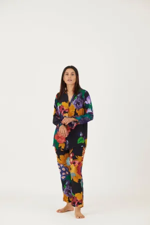New Season Fall 24/Summer 25-Coord Set-Crepe-Farah Black-YAMLS04-Fashion Edit Yam