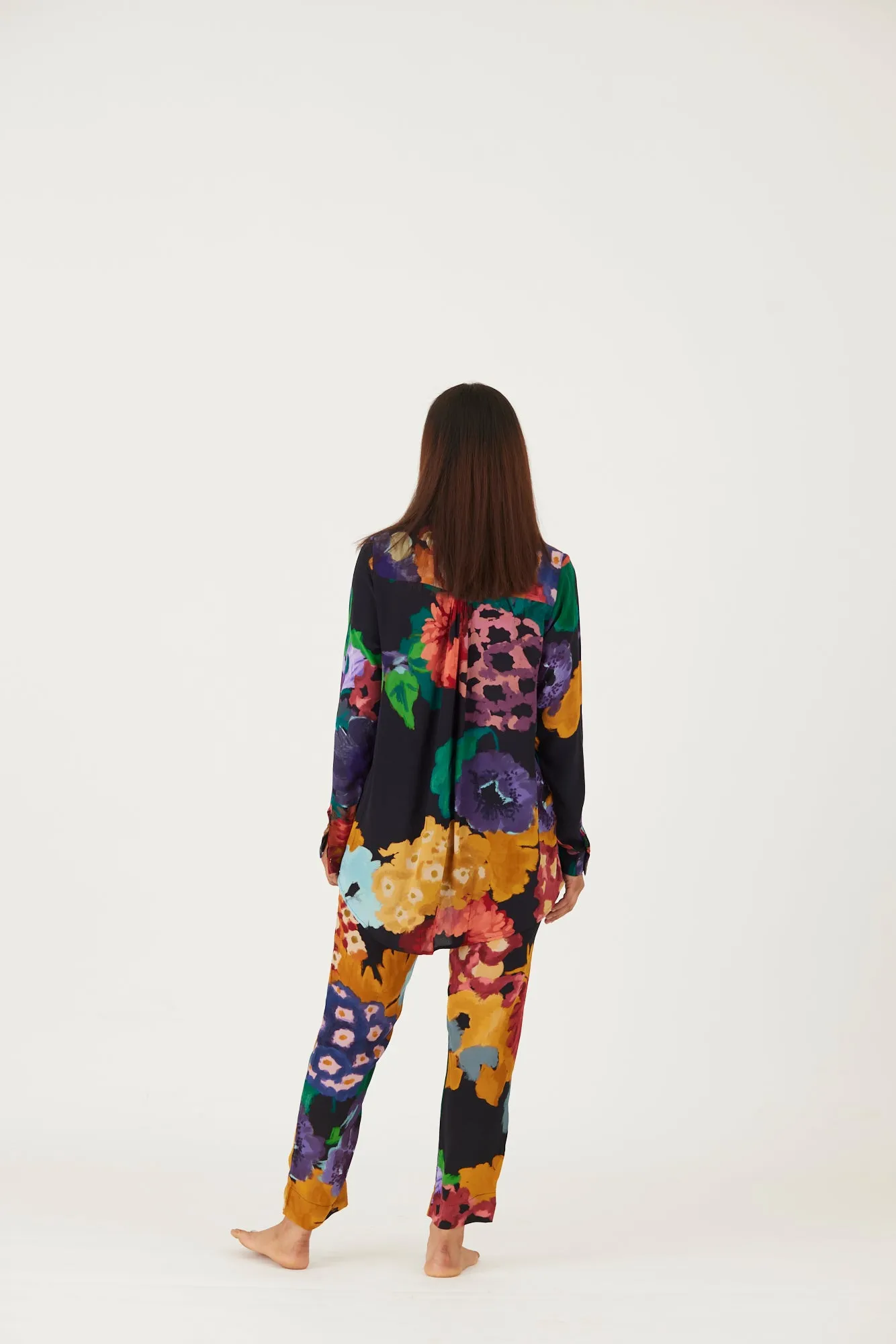 New Season Fall 24/Summer 25-Coord Set-Crepe-Farah Black-YAMLS04-Fashion Edit Yam