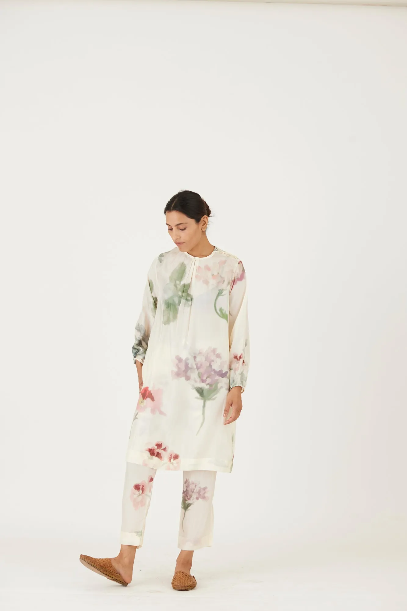 New Season Fall 24/Summer 25-Coord Set-Silk-Juliet White-YAMLS37-Fashion Edit Yam