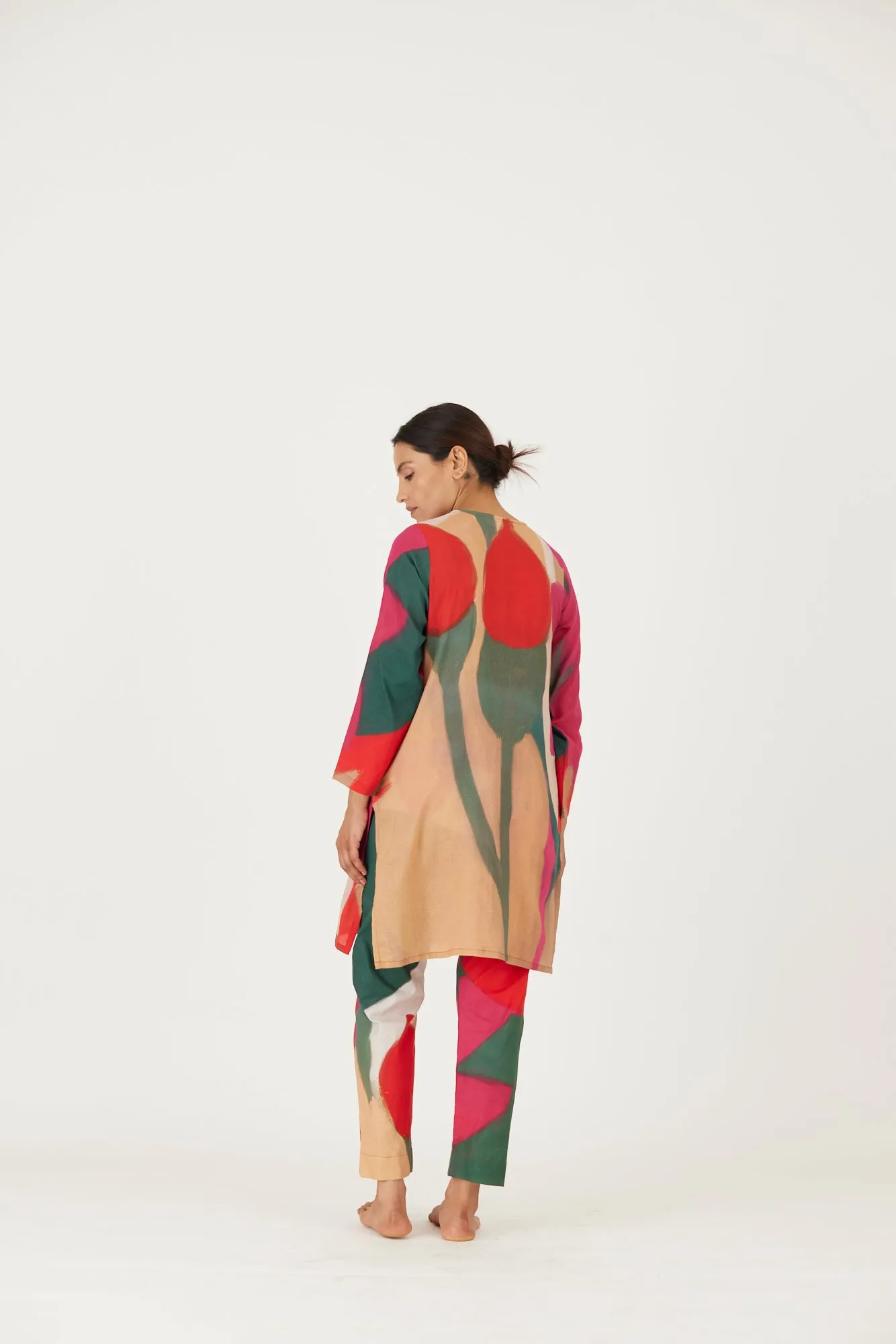 New Season Fall 24/Summer 25-Coord Set-Twill-Lei Lani Red-YAMLS31-Fashion Edit Yam