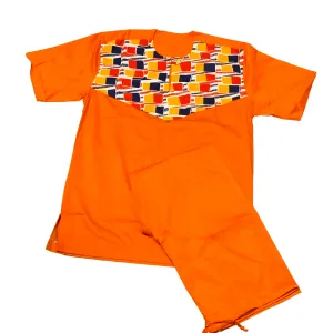 Orange Africa print  set