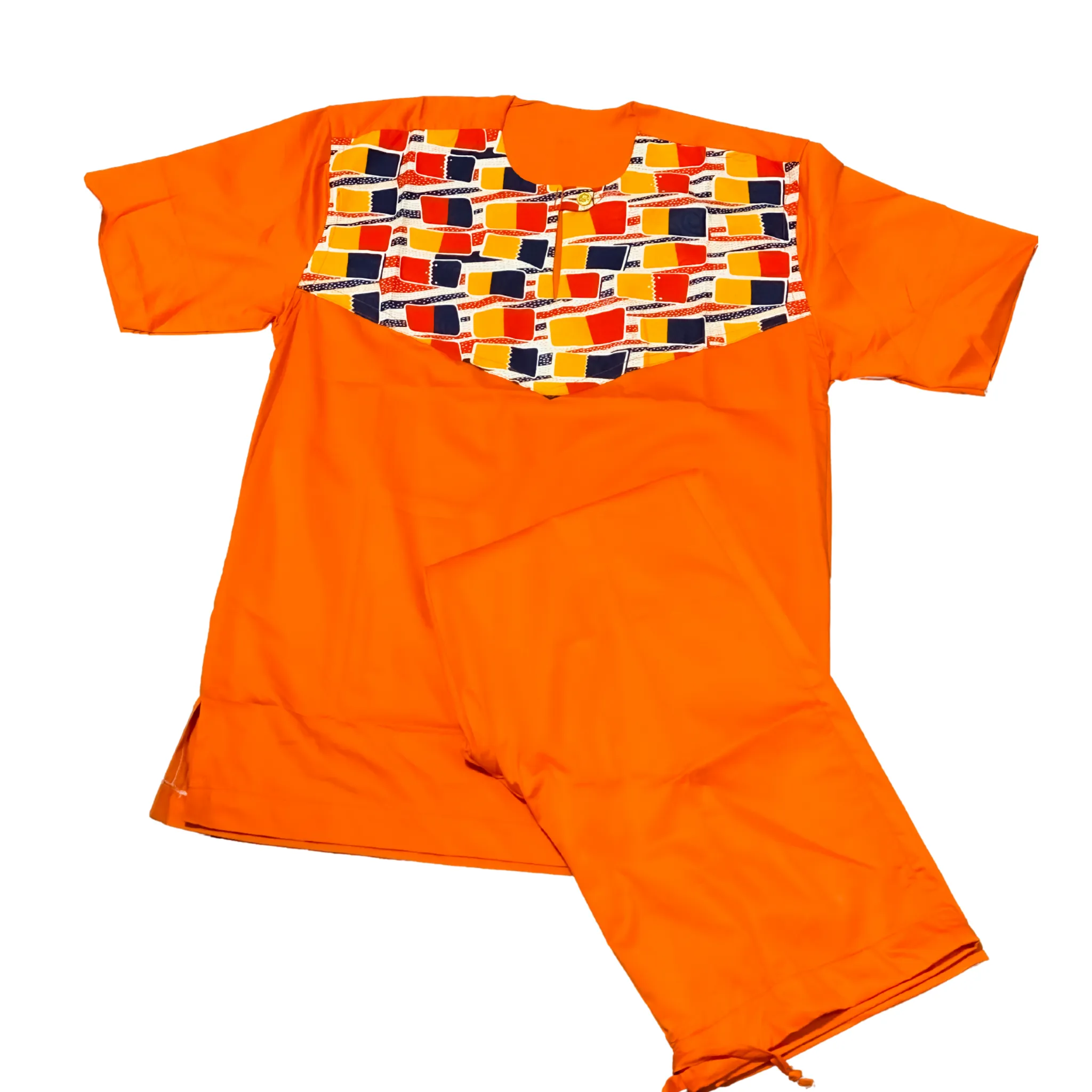 Orange Africa print  set