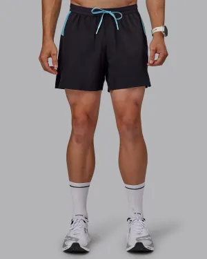 Pace 5" Lined Performance Shorts - Black-Retro Blue