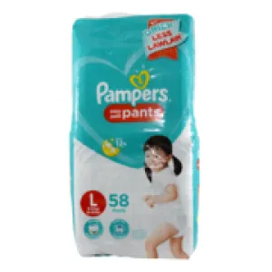 PAMPERS DRY PANTS LRG 58S JUMBO