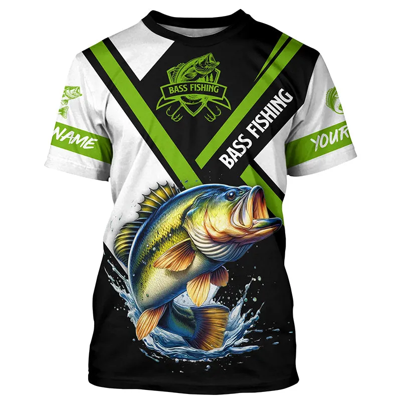 Personalized Bass Fishing jerseys, Bass tournament shirts Customize fishing T-shirt NPQ368