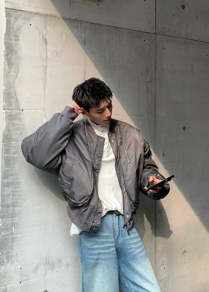 Pilot Style Insulated Cotton Jacket