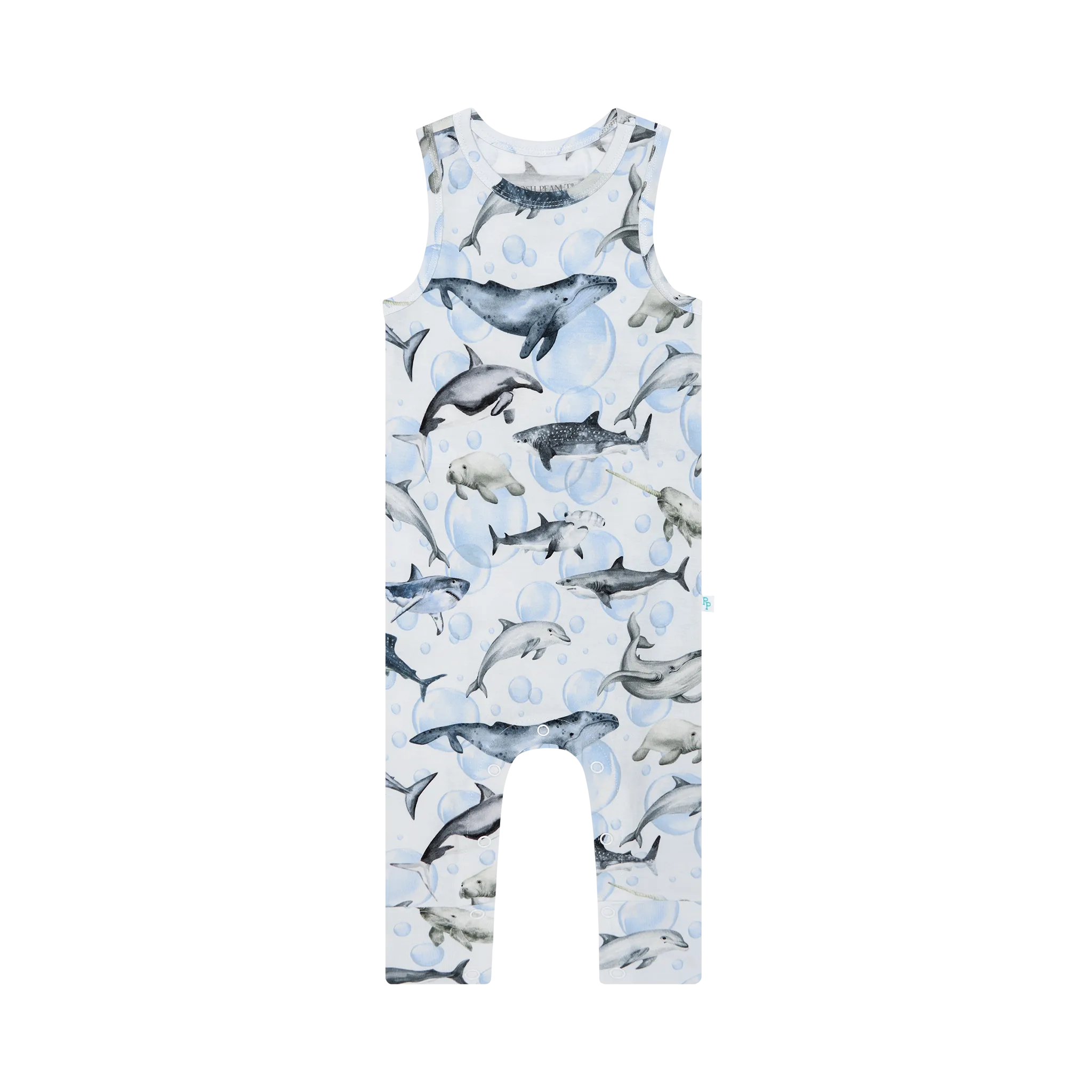 Posh Peanut- Sharkly Racerback Romper