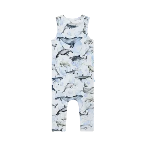 Posh Peanut- Sharkly Racerback Romper