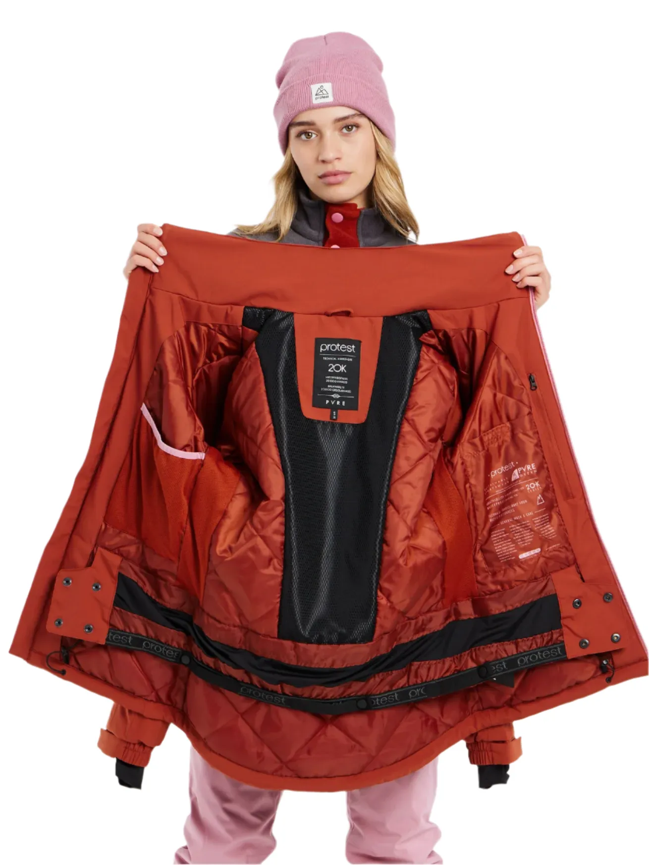 Protest Sima Snow Jacket Womens - Uluru Rust