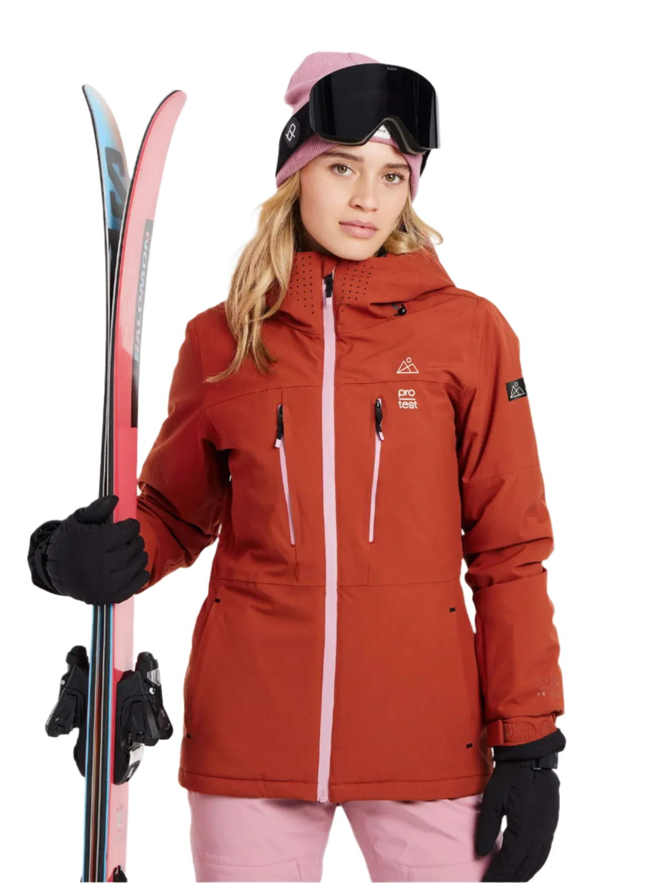 Protest Sima Snow Jacket Womens - Uluru Rust