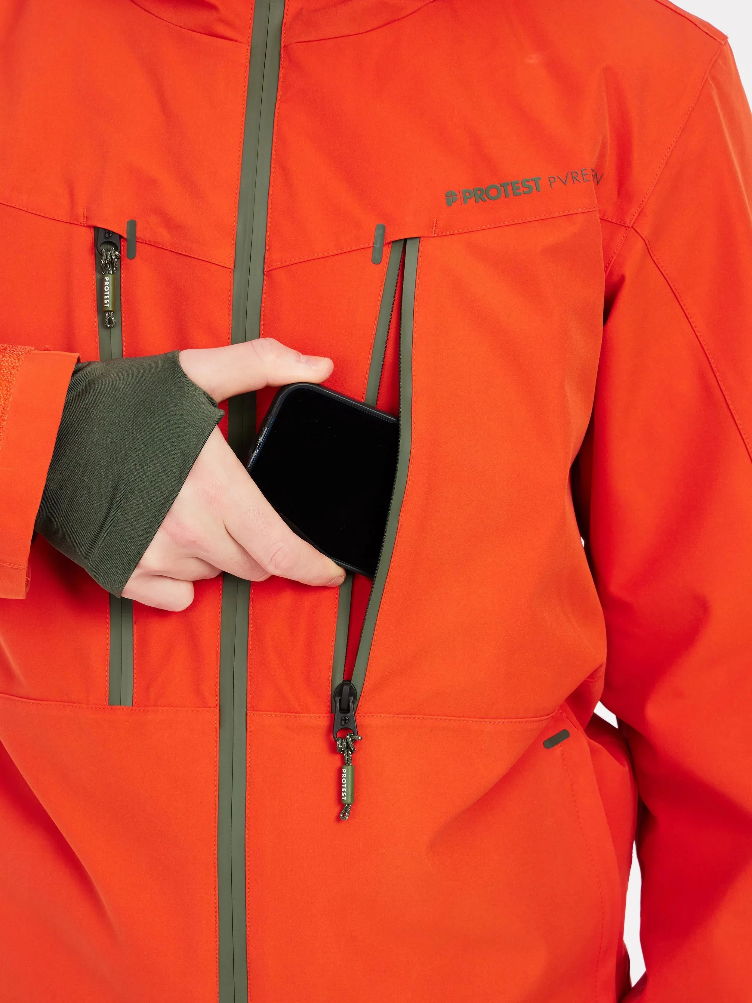 Protest Timothy Jacket Mens 2025 Burnt Orange