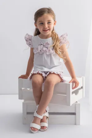 "Ava" Pink Floral Top & Shorts