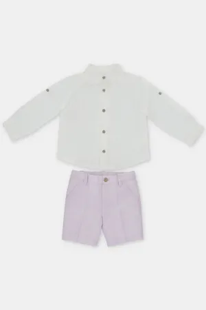 "Wilbur" Lavender Shirt & Shorts