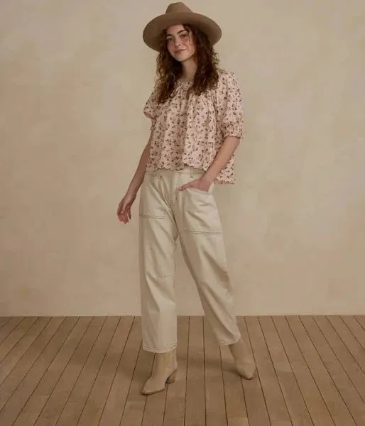 SALE - RYLEE   CRU BARREL PANT | NATURAL