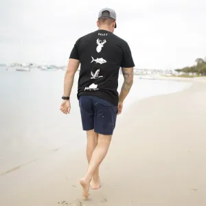 Salty Hunt 'n' Fish Staple Tee - Pitch Black