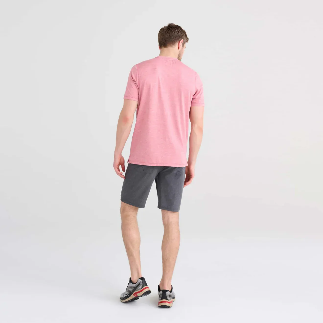 Saxx Mens Land To Sand 2N1 Hybrid 9" Short - Black Shade Heather