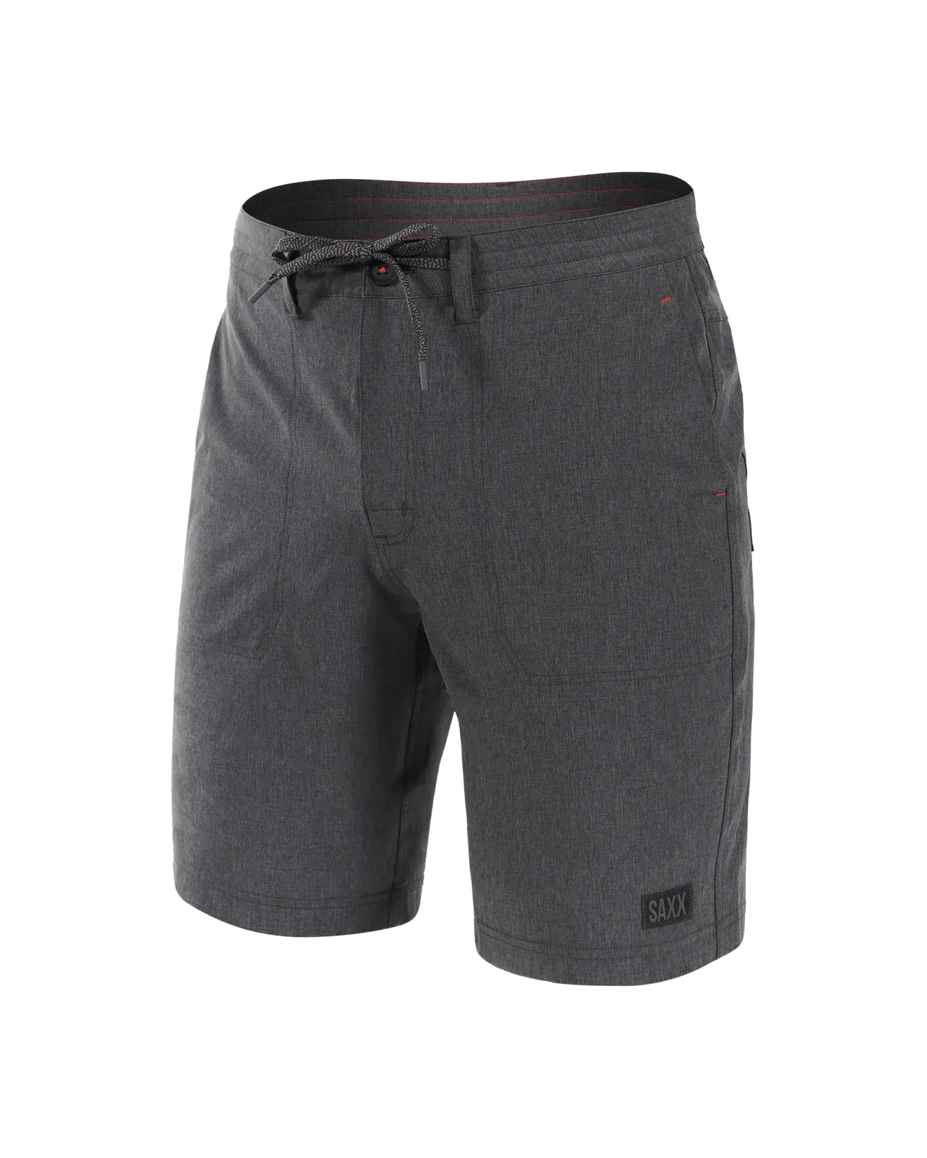 Saxx Mens Land To Sand 2N1 Hybrid 9" Short - Black Shade Heather