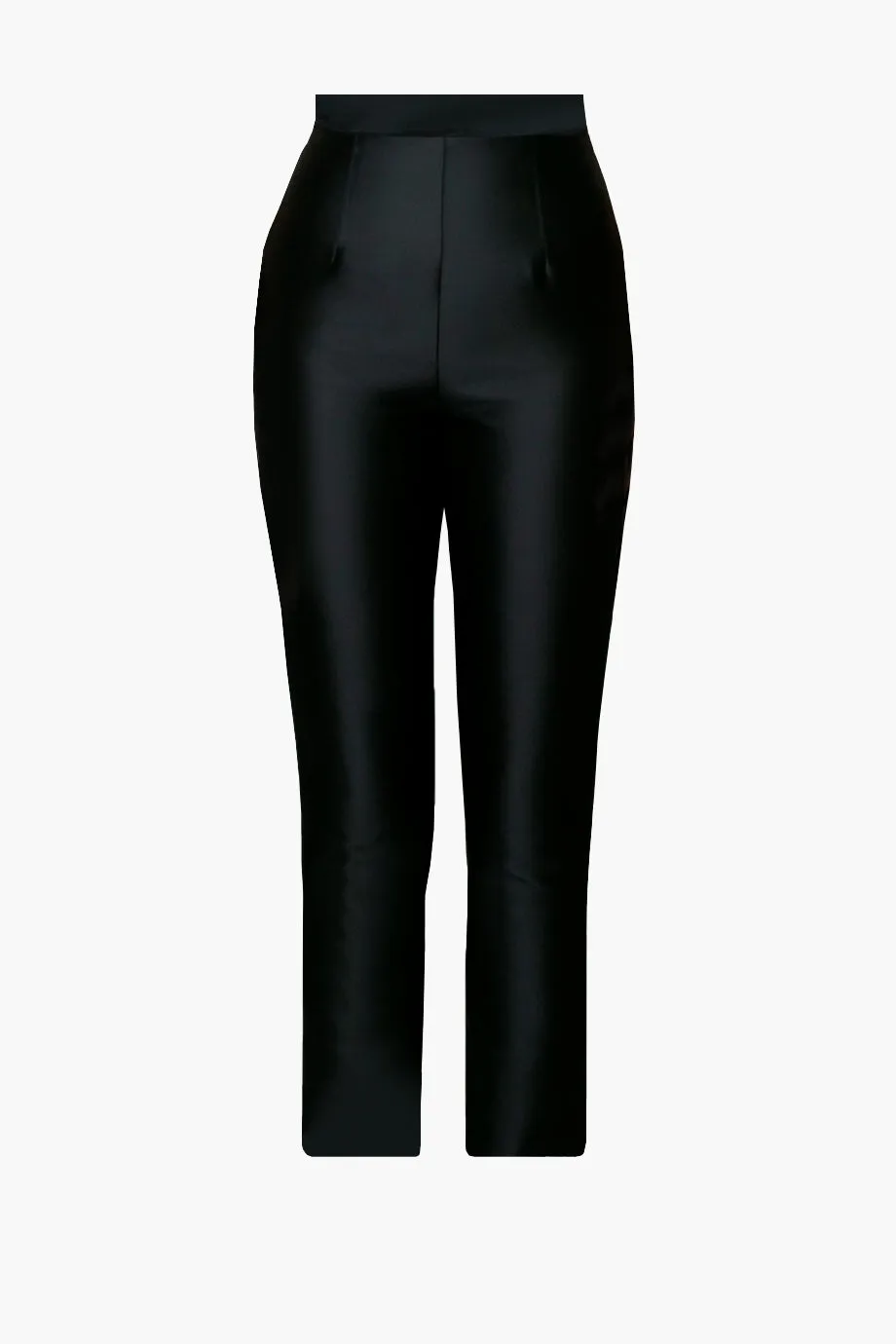 Silk and Wool Cigarette Pants with Silk Faille Convertible Skirt