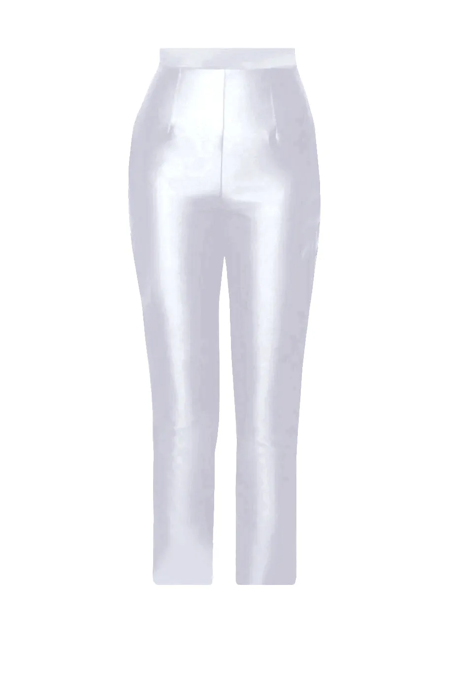 Silk and Wool Cigarette Pants with Silk Faille Convertible Skirt