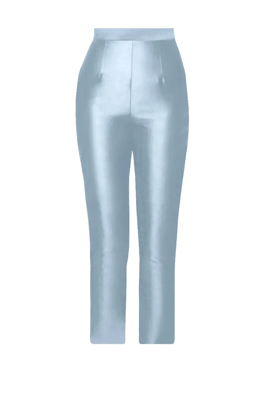 Silk and Wool Cigarette Pants with Silk Faille Convertible Skirt