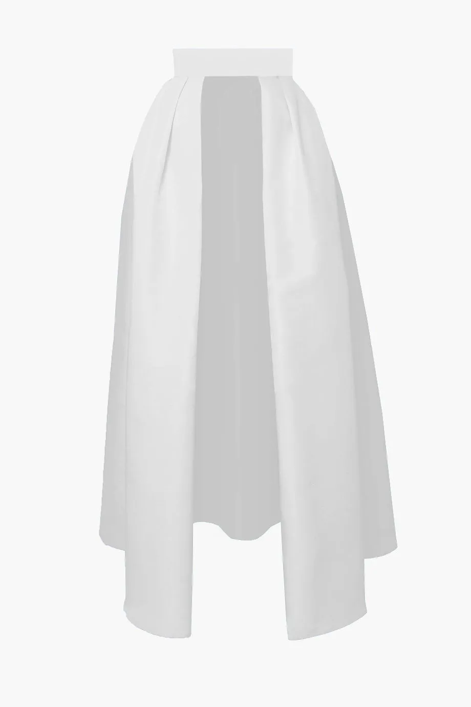 Silk and Wool Cigarette Pants with Silk Faille Convertible Skirt