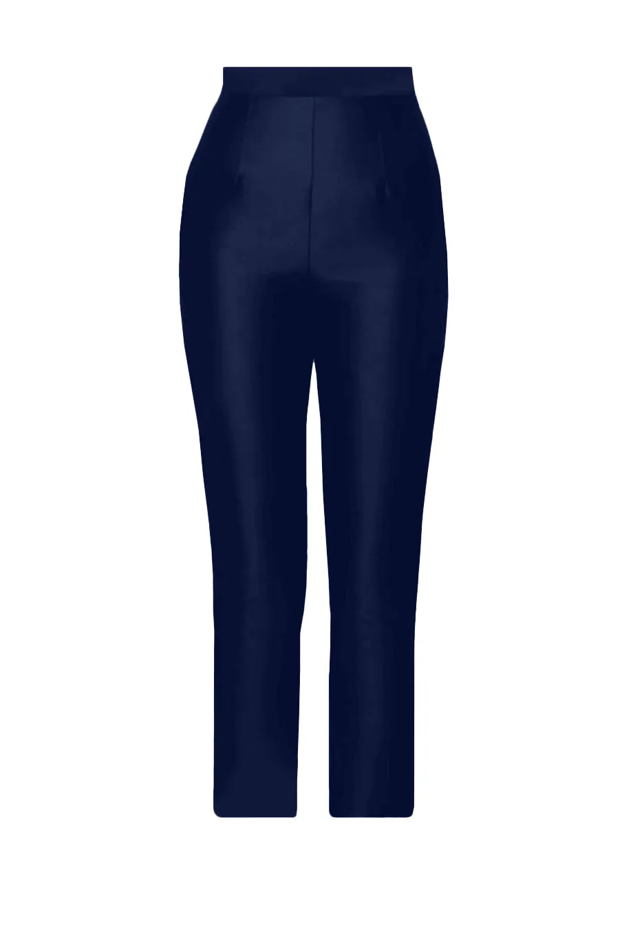 Silk and Wool Cigarette Pants with Silk Faille Convertible Skirt