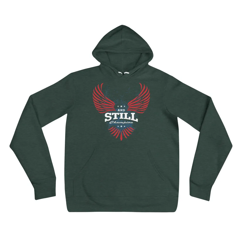 Soaring Champion in white lettering women's pull-over hoodie