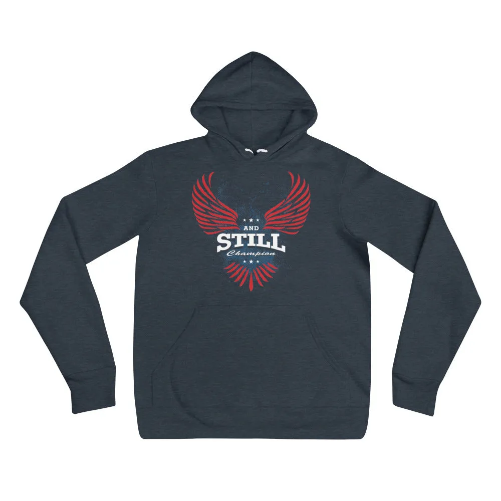 Soaring Champion in white lettering women's pull-over hoodie