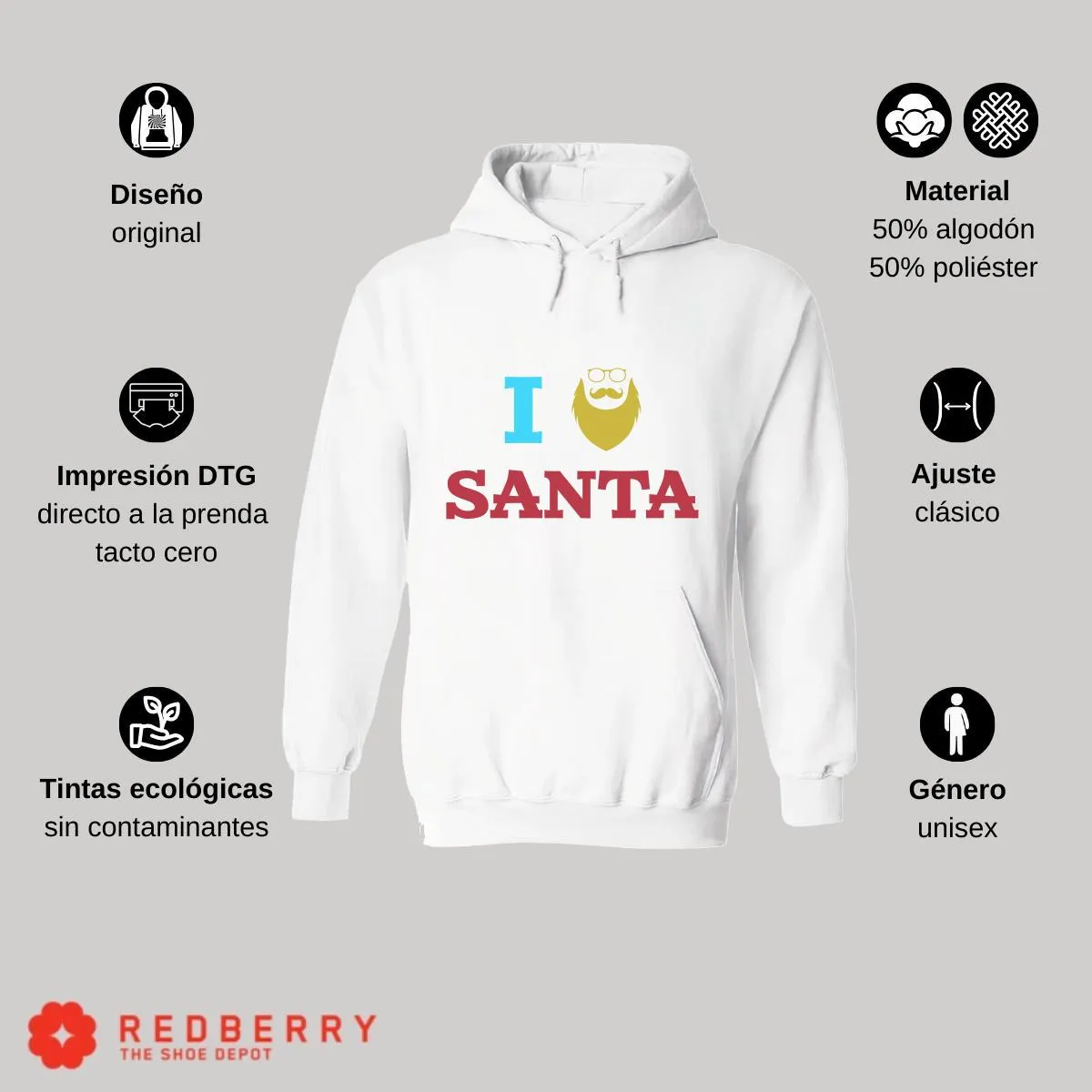 Sudadera Deportiva Hombre Navideña Hoodie 009