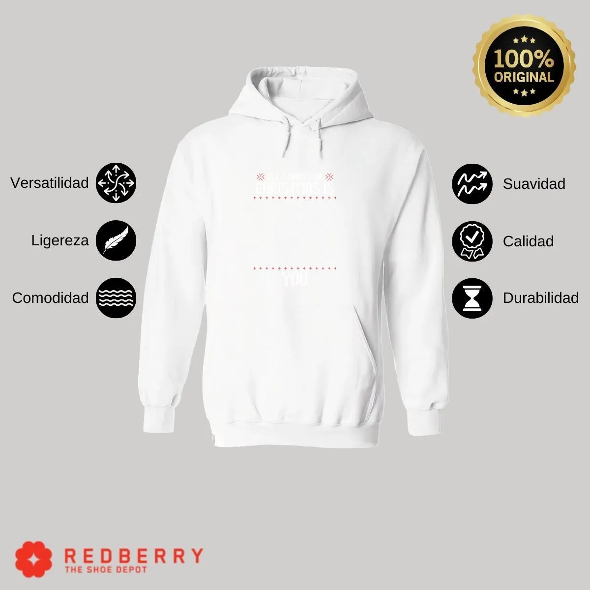 Sudadera Deportiva Hombre Navideña Hoodie 025