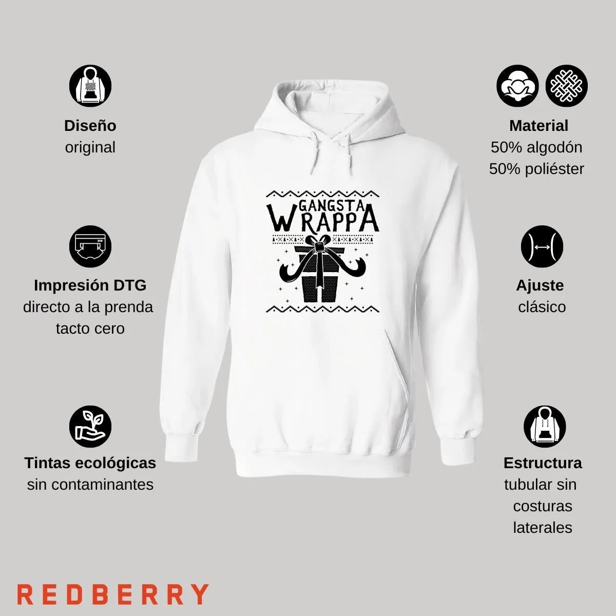 Sudadera Deportiva Mujer Navideña Hoodie 002