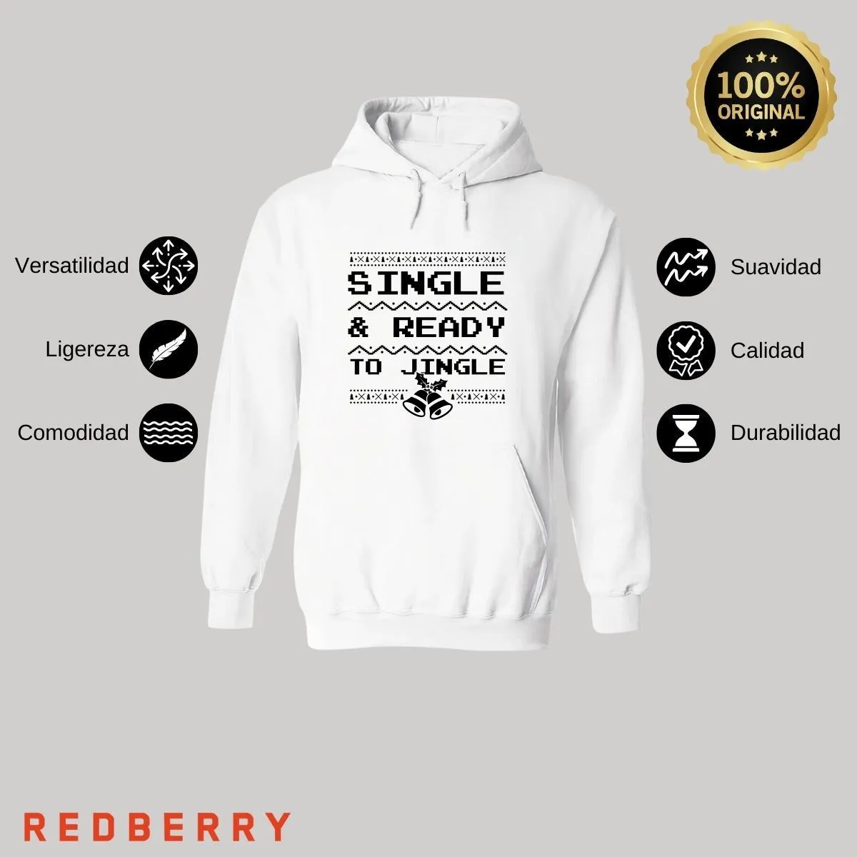 Sudadera Deportiva Mujer Navideña Hoodie 018