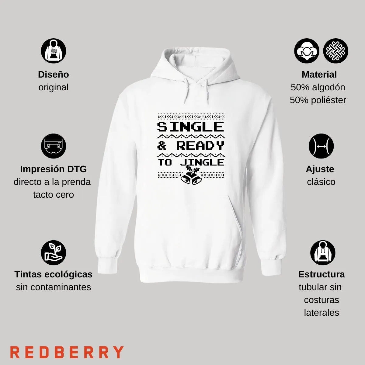 Sudadera Deportiva Mujer Navideña Hoodie 018