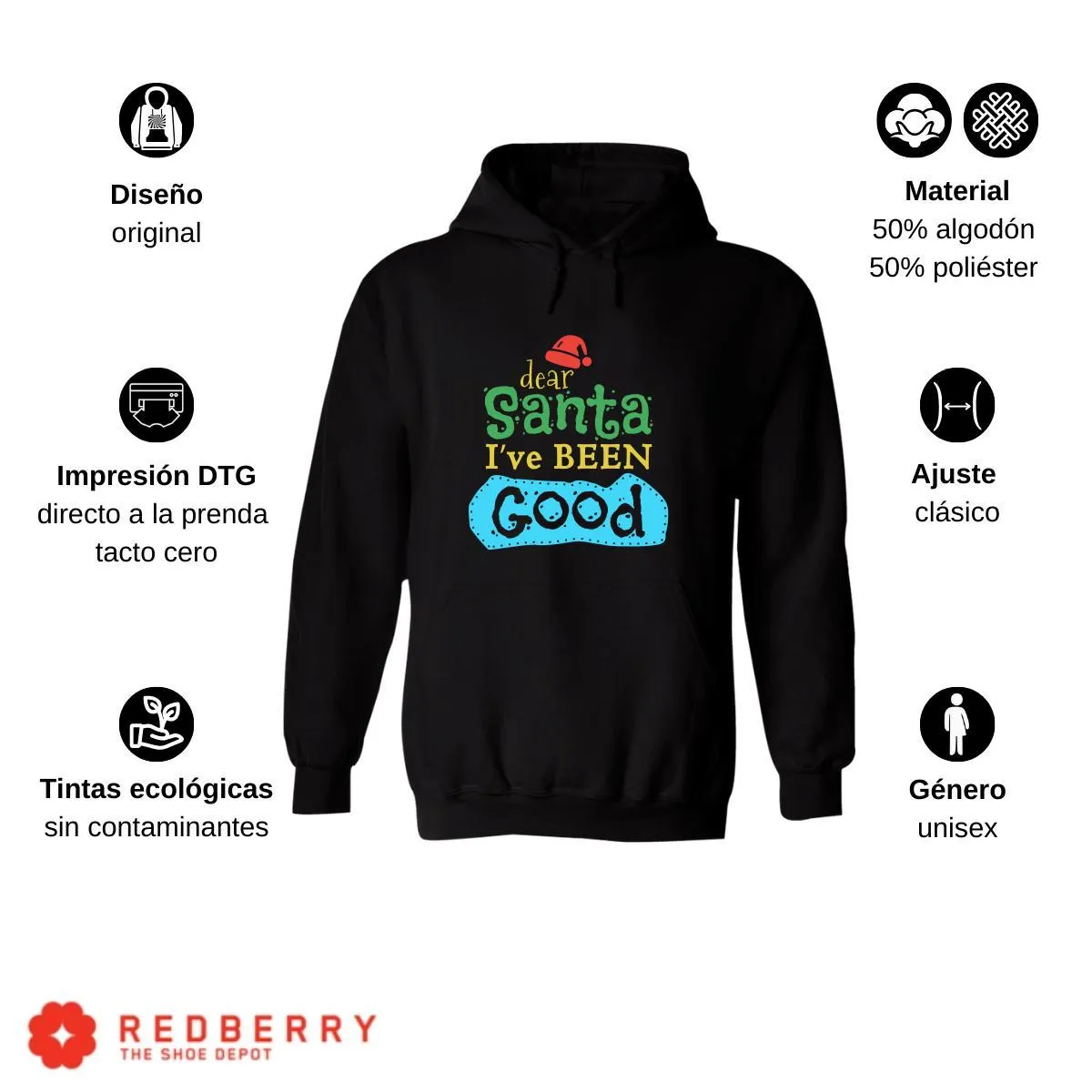 Sudadera Navideña Hombre Deportiva Hoodie 010
