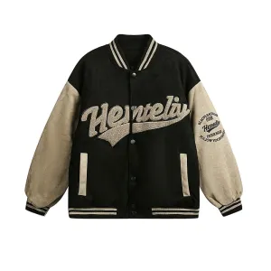 Suede Baseball Jacket