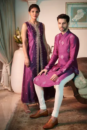 SUNEHRI Wine Cape and Pants