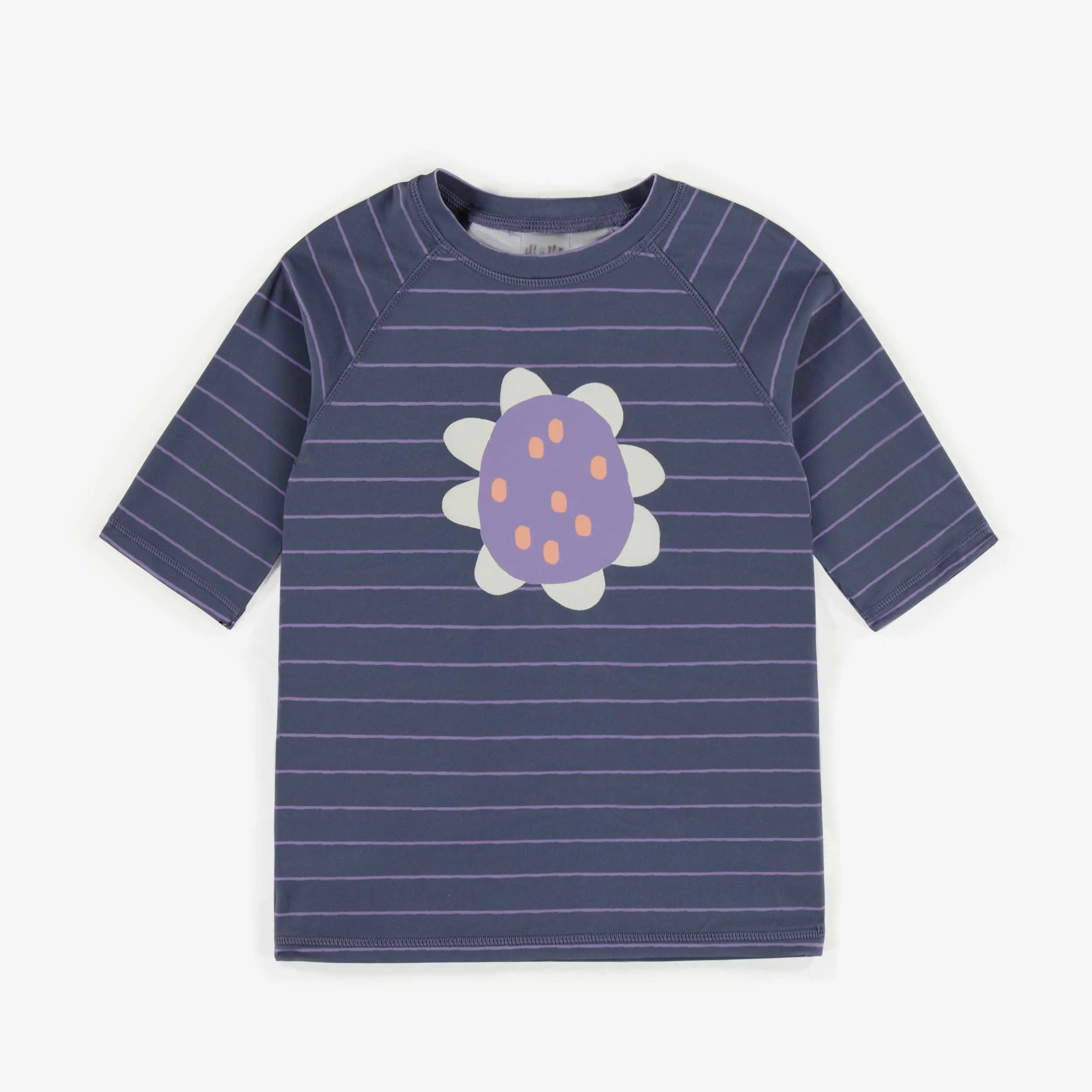 T-shirt de bain bleu avec manches aux coudes, enfant || Blue bathing t-shirt with elbow sleeves, child