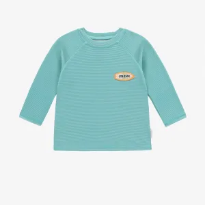 T-shirt de bain bleu à manches longues, bébé || Blue long sleeves swim t-shirt, baby