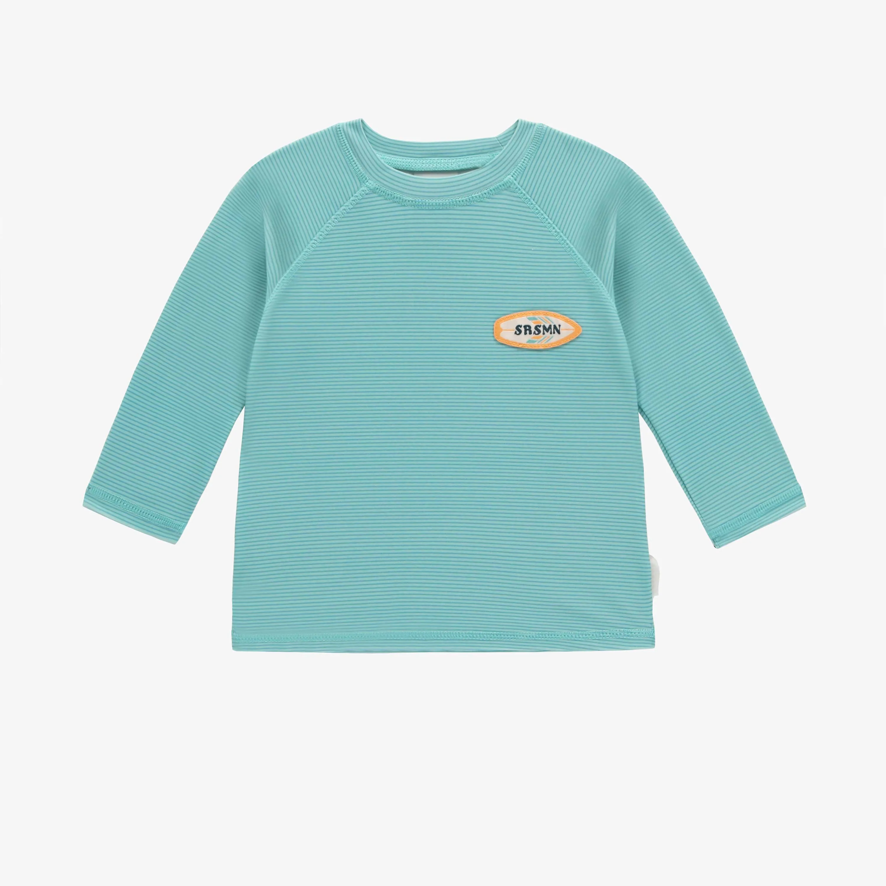 T-shirt de bain bleu à manches longues, bébé || Blue long sleeves swim t-shirt, baby