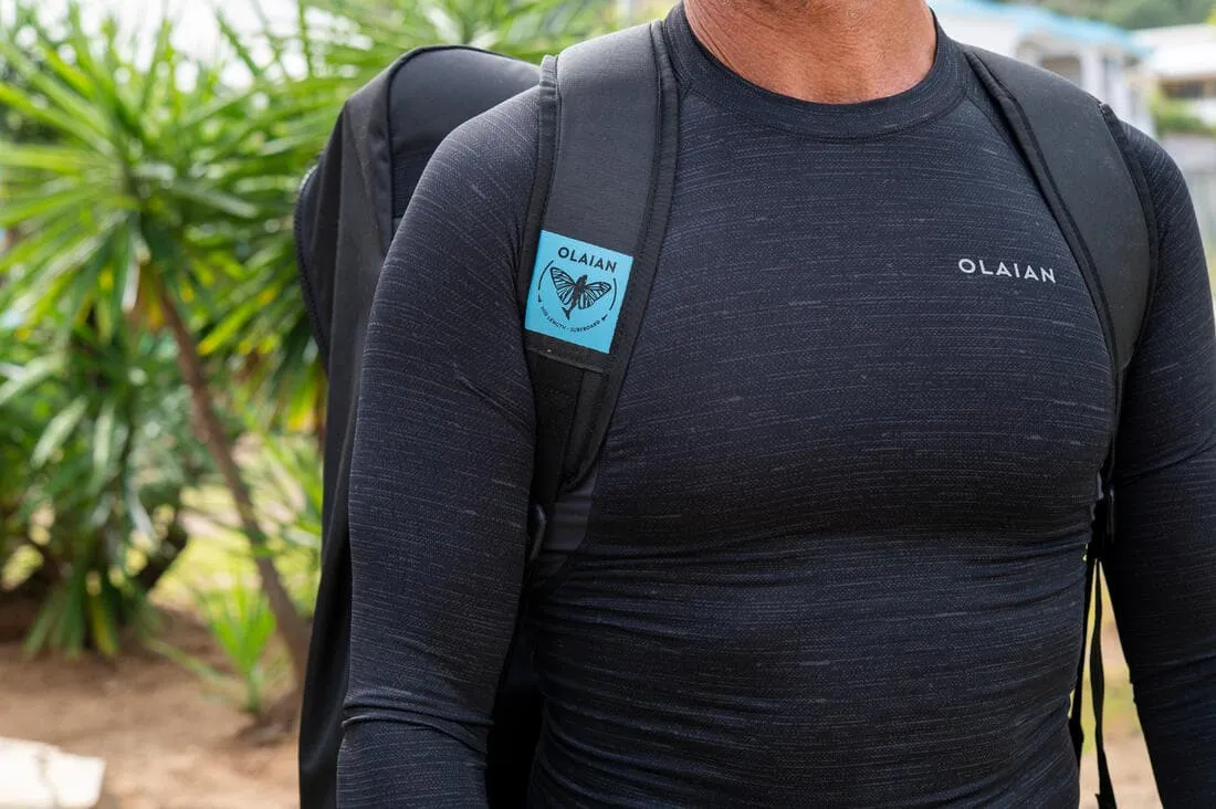 Tee Shirt anti UV surf top 900 manches longues homme noir
