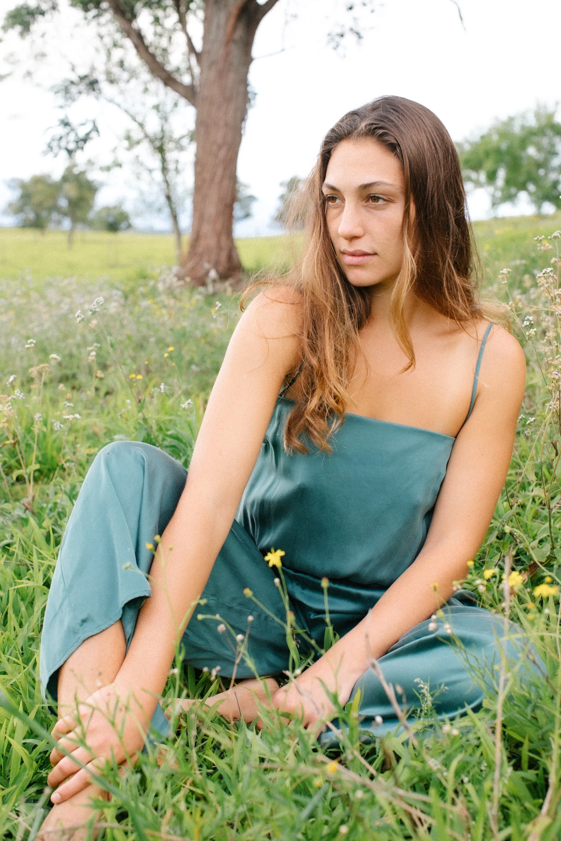 The Green Flowered Milkweed Jumpsuit