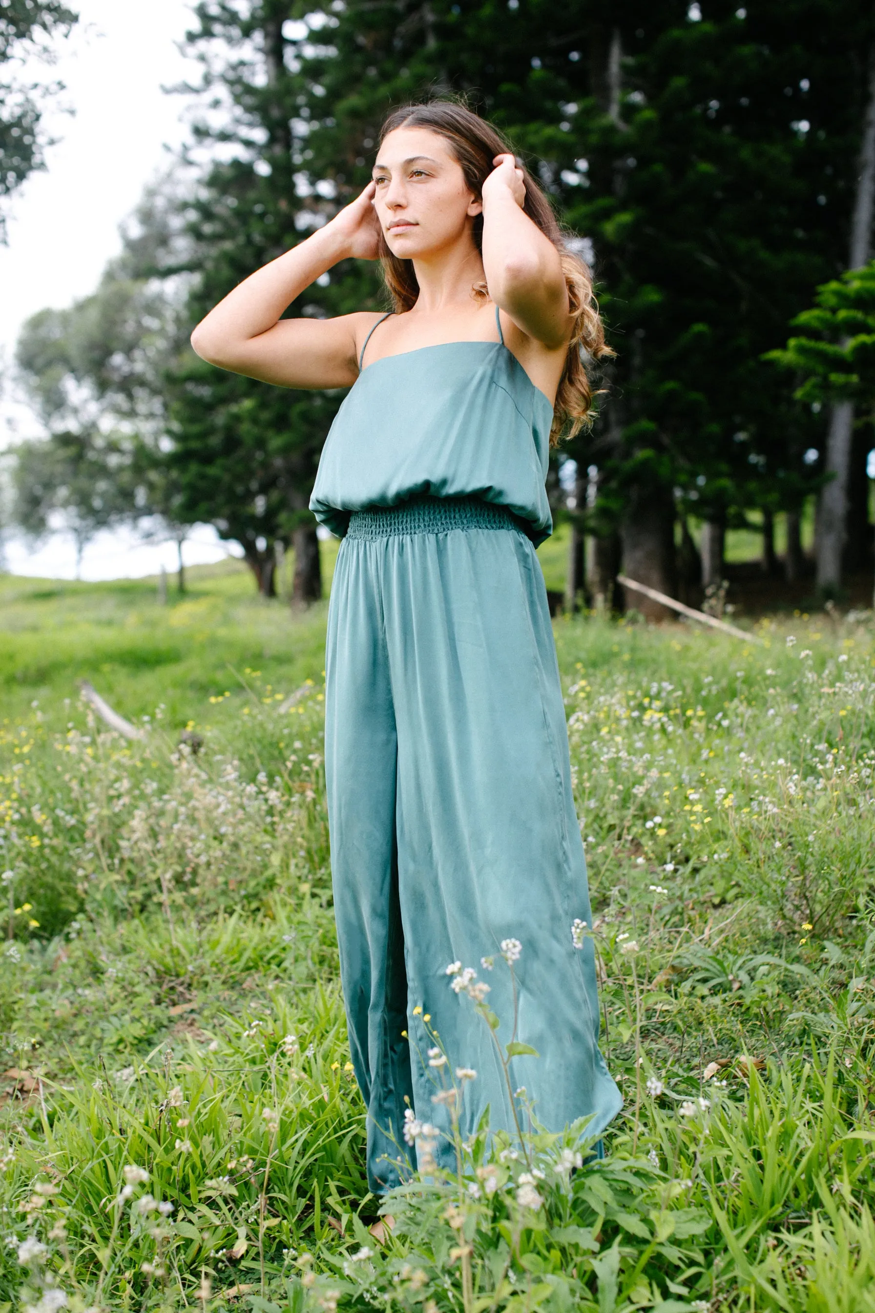 The Green Flowered Milkweed Jumpsuit