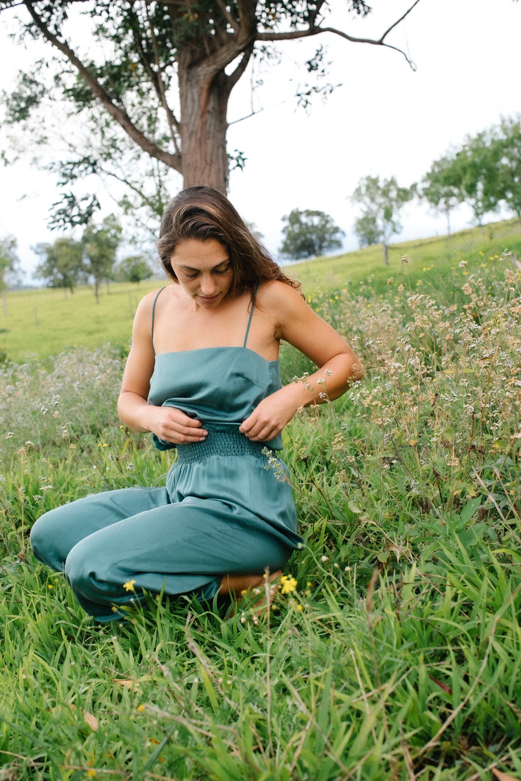 The Green Flowered Milkweed Jumpsuit