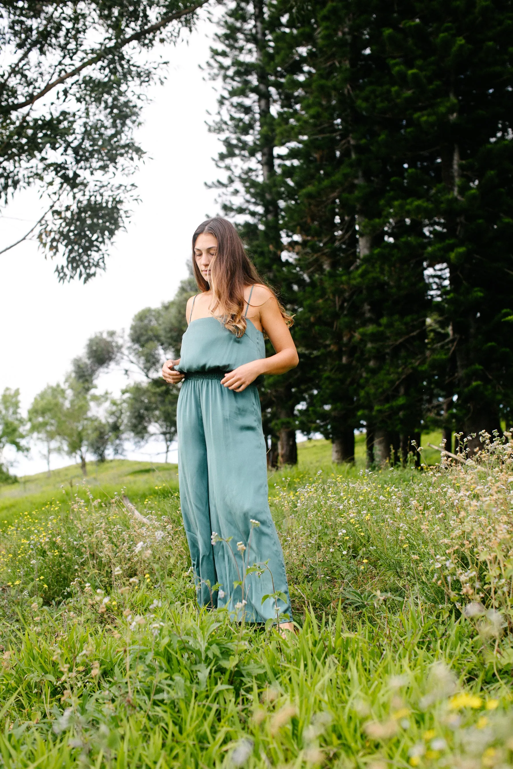 The Green Flowered Milkweed Jumpsuit