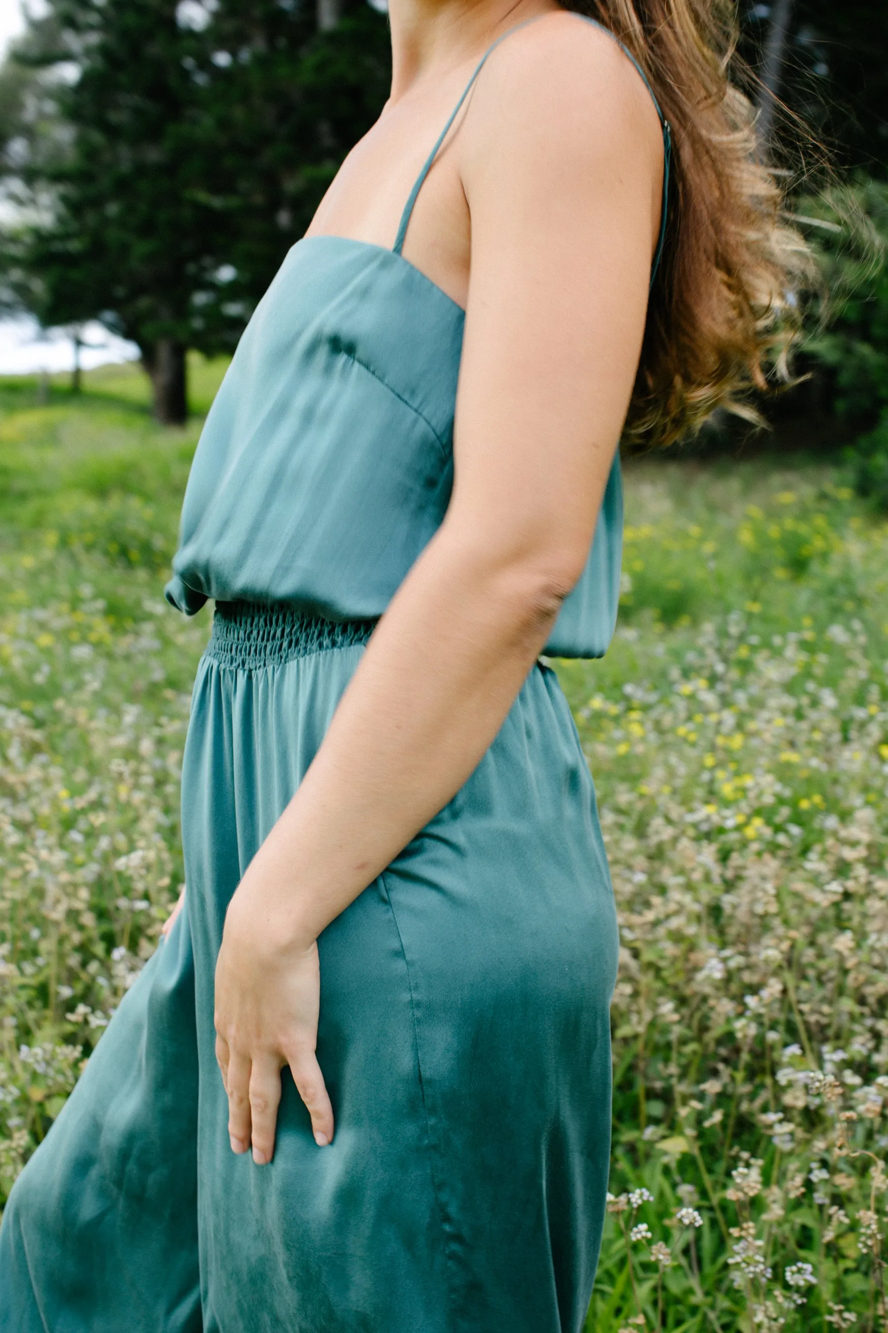 The Green Flowered Milkweed Jumpsuit