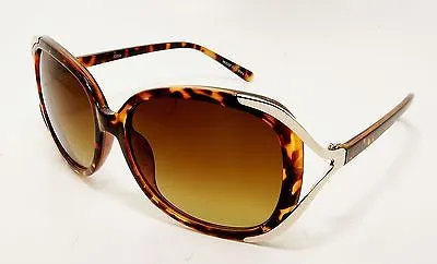 Tortoise Gold  Metal  Modern Women Sunglasses.100% UV400