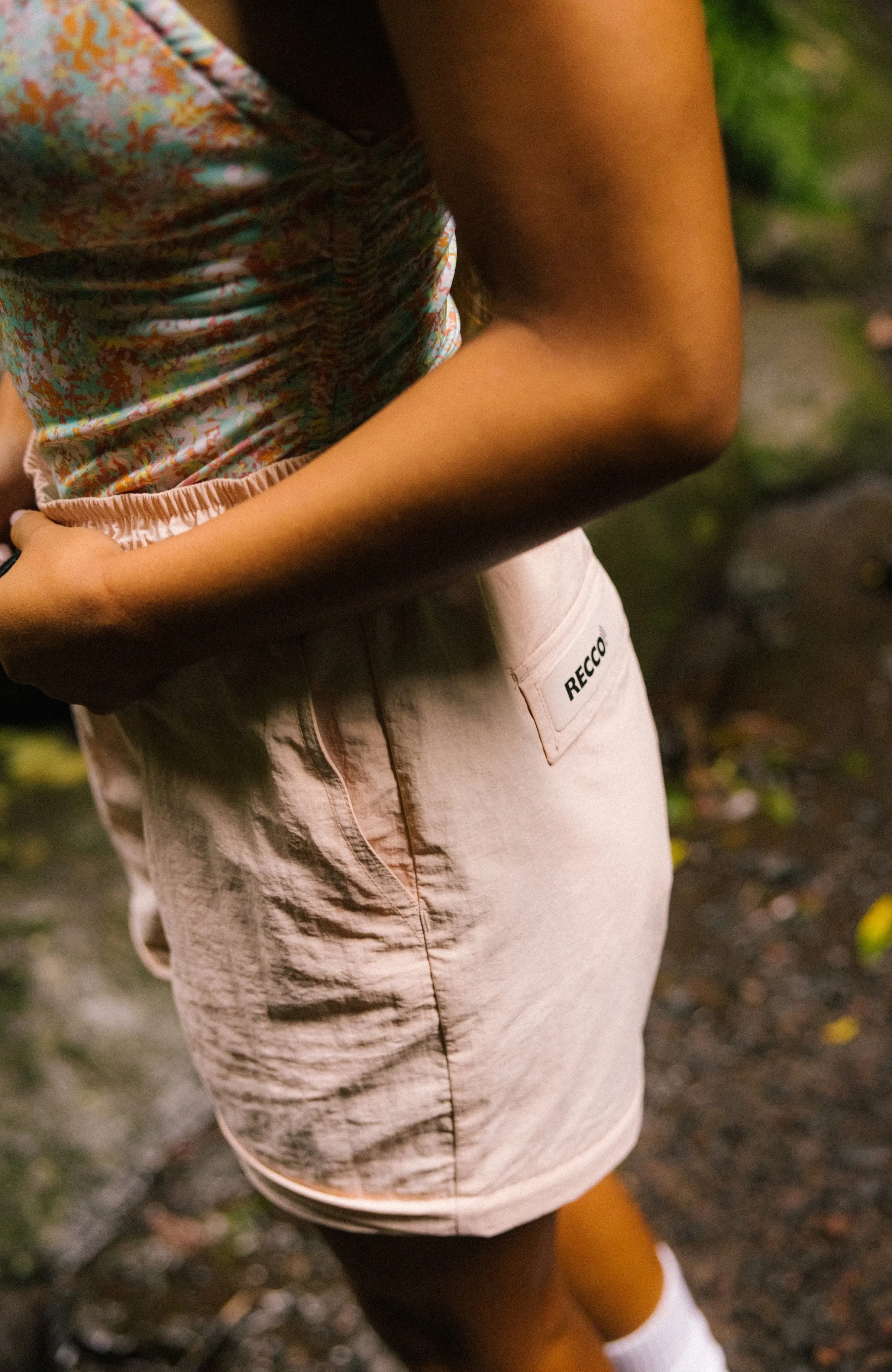 Tour Convertible High Waist Zip Hose | Peach Whip