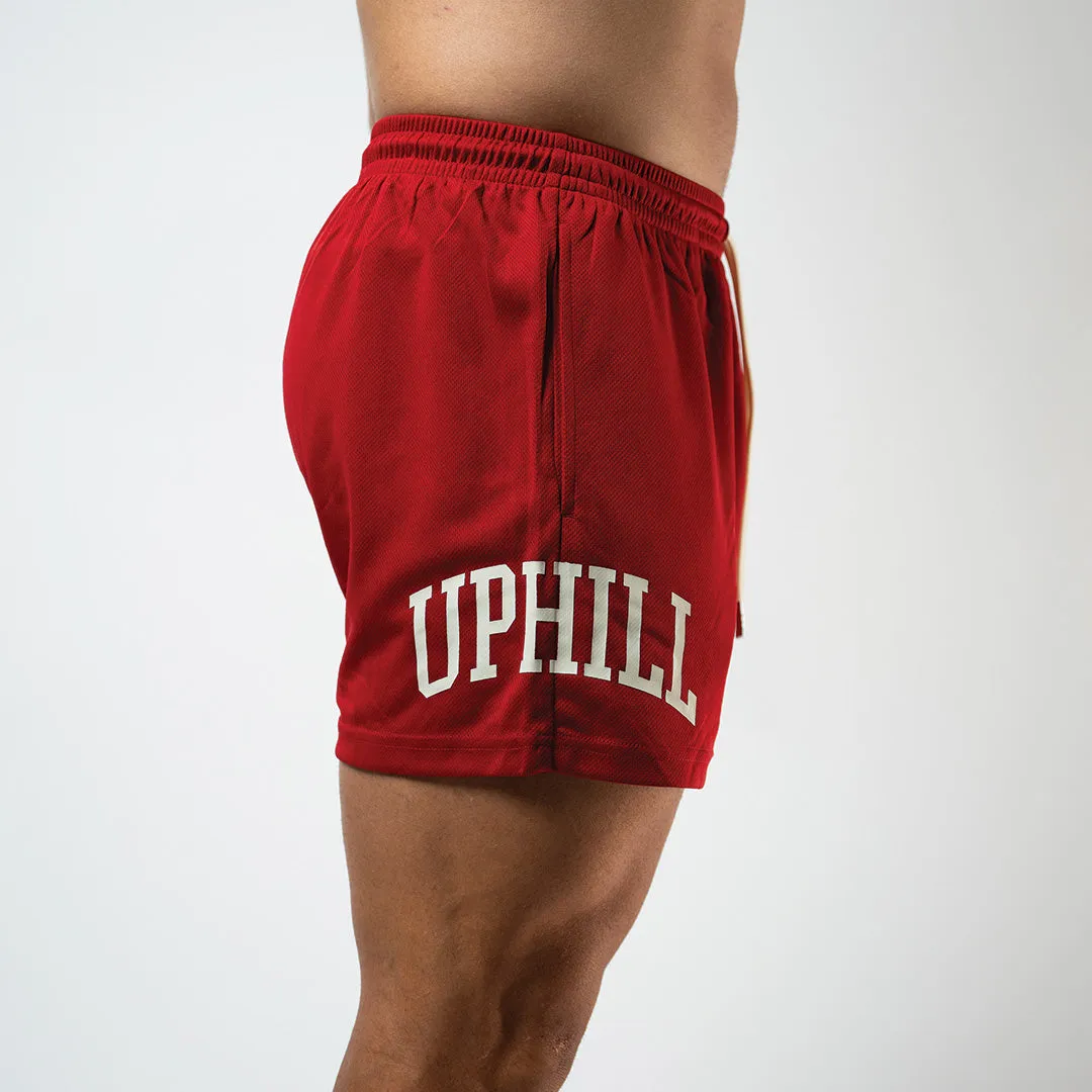 UPHILL BATTLE Shorts Crimson